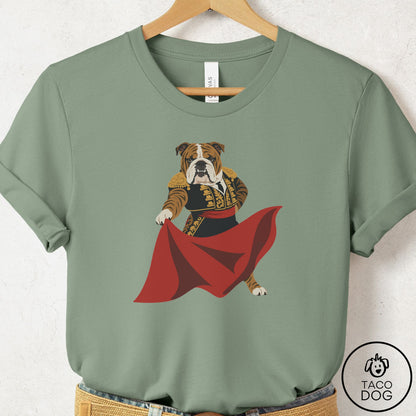 English Bulldog Matador T-Shirt Sage Taco-Dog