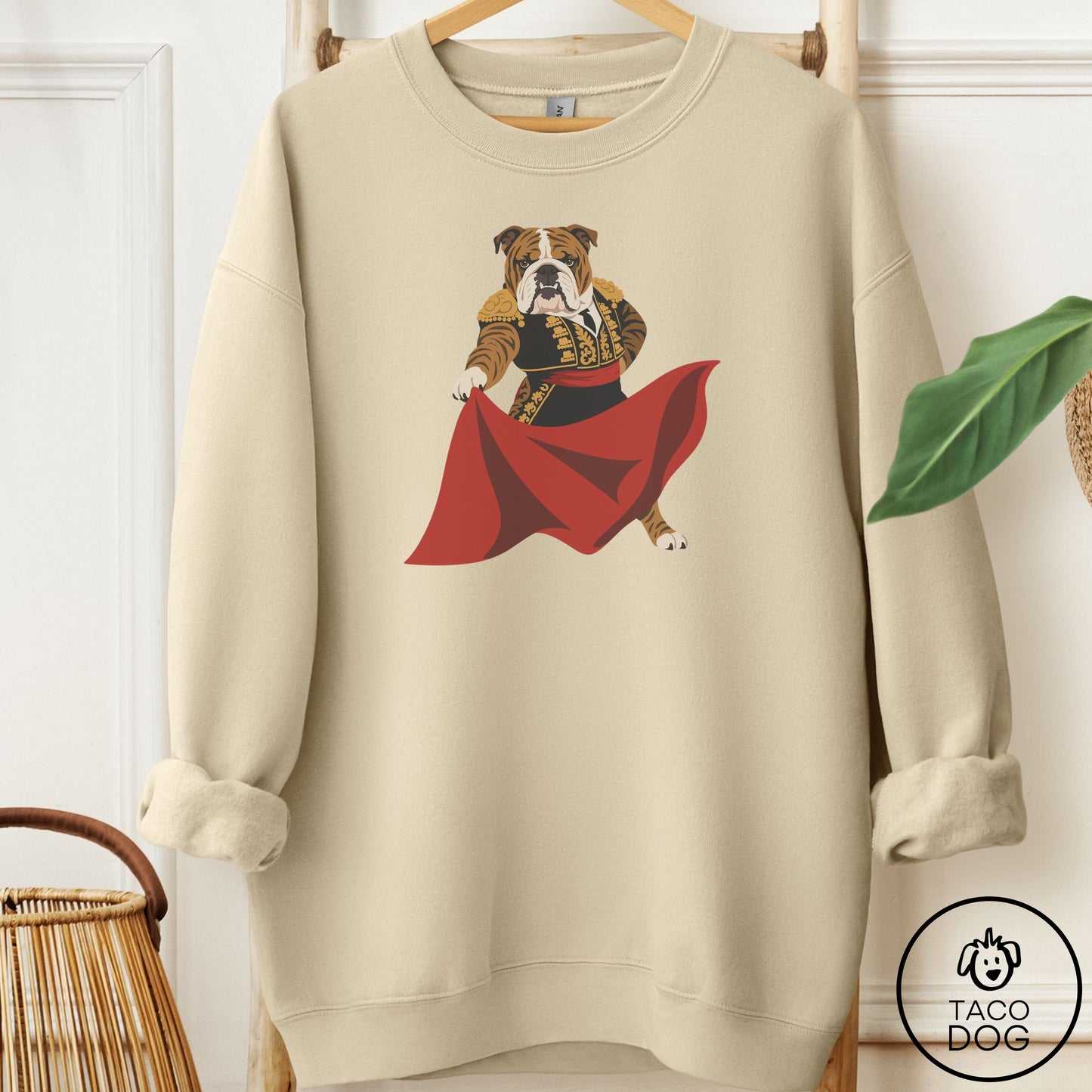 English Bulldog Matador Sweatshirt Sand Taco-Dog