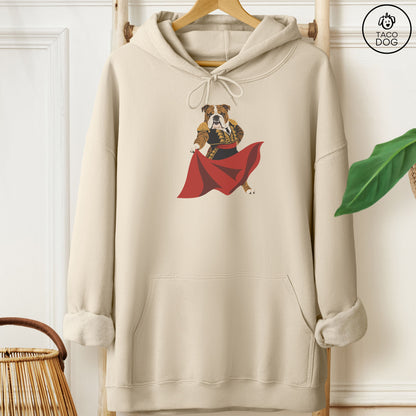 English Bulldog Matador Hoodie Sand Taco-Dog