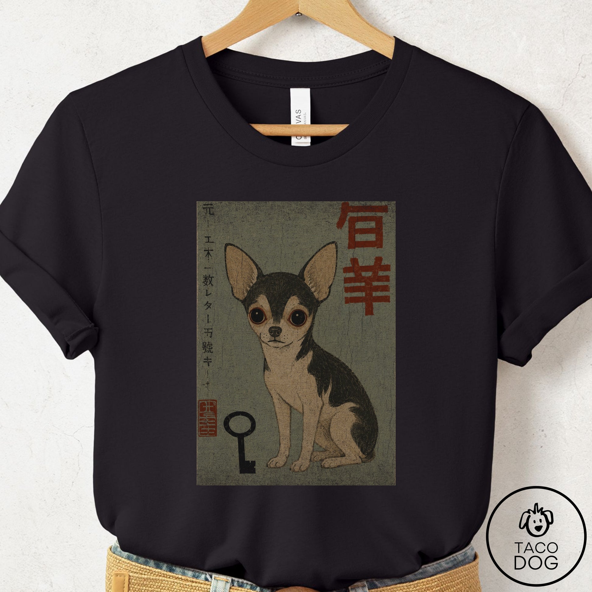 Chihuahua Matchbox T-Shirt Black Taco-Dog