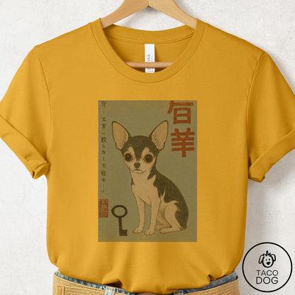 Chihuahua Matchbox T-Shirt Mustard Taco-Dog