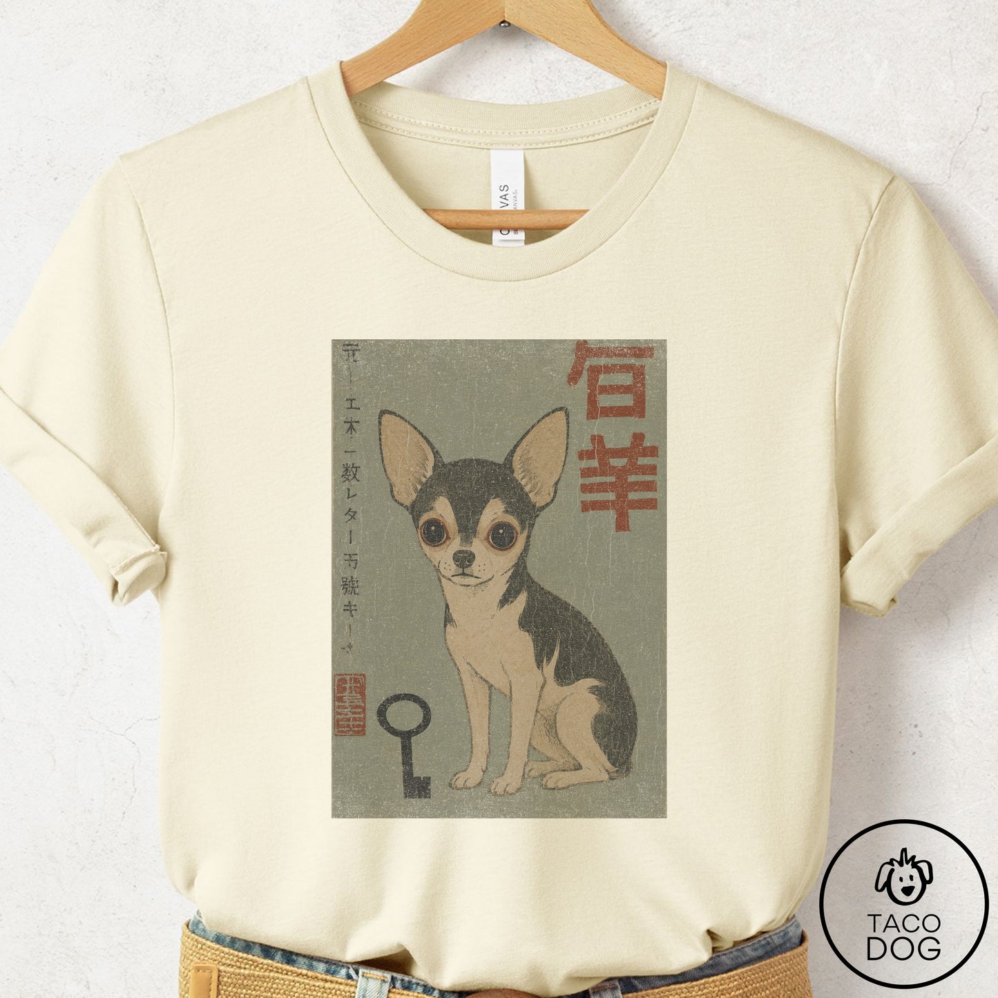 Chihuahua Matchbox T-Shirt Natural Taco-Dog