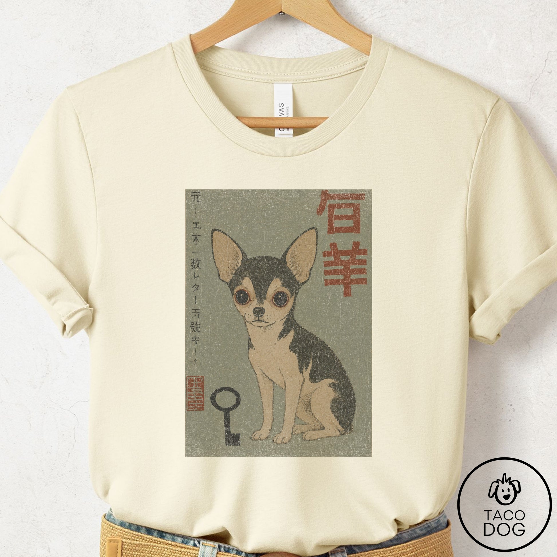 Chihuahua Matchbox T-Shirt Natural Taco-Dog