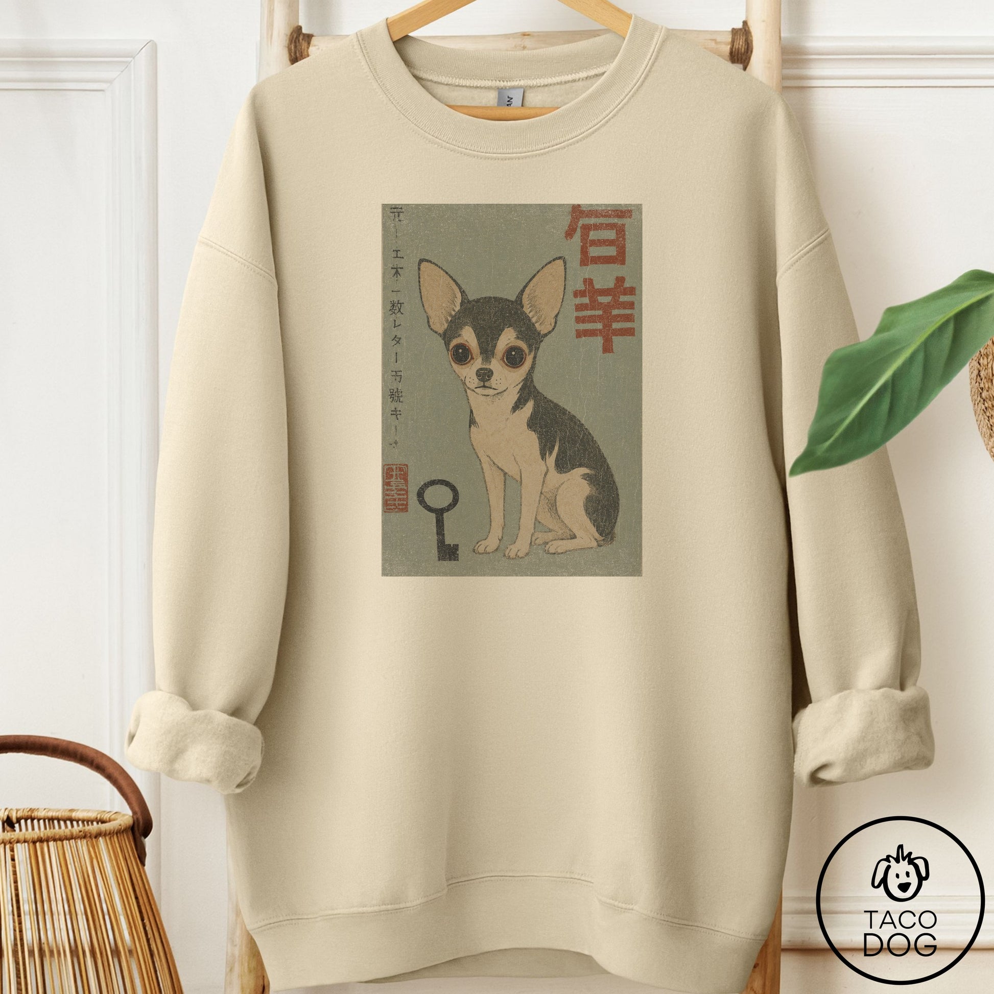 Chihuahua Matchbox Sweatshirt Sand Taco-Dog