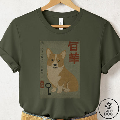 Corgi Matchbox T-Shirt Military Green Taco-Dog