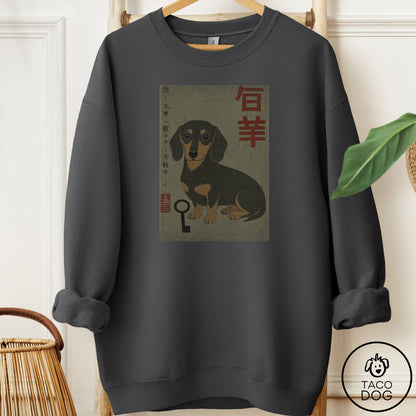 Dachshund Matchbox Sweatshirt Charcoal Taco-Dog