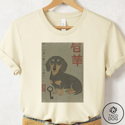 Dachshund Matchbox T-Shirt Natural Taco-Dog