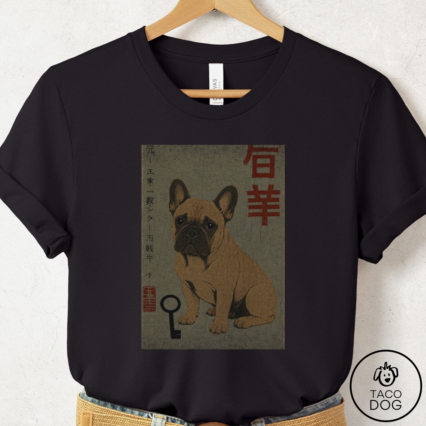 French Bulldog Frenchie Matchbox T-Shirt Black Taco-Dog