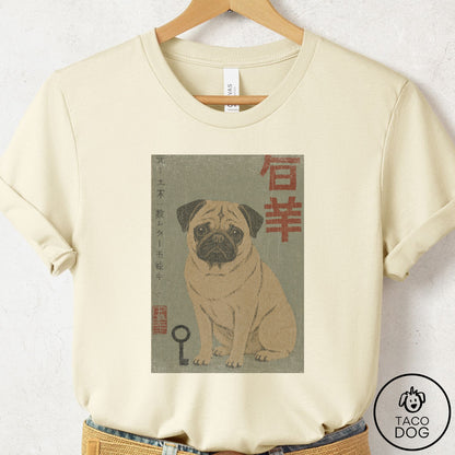Pug Matchbox T-Shirt Natural Taco-Dog