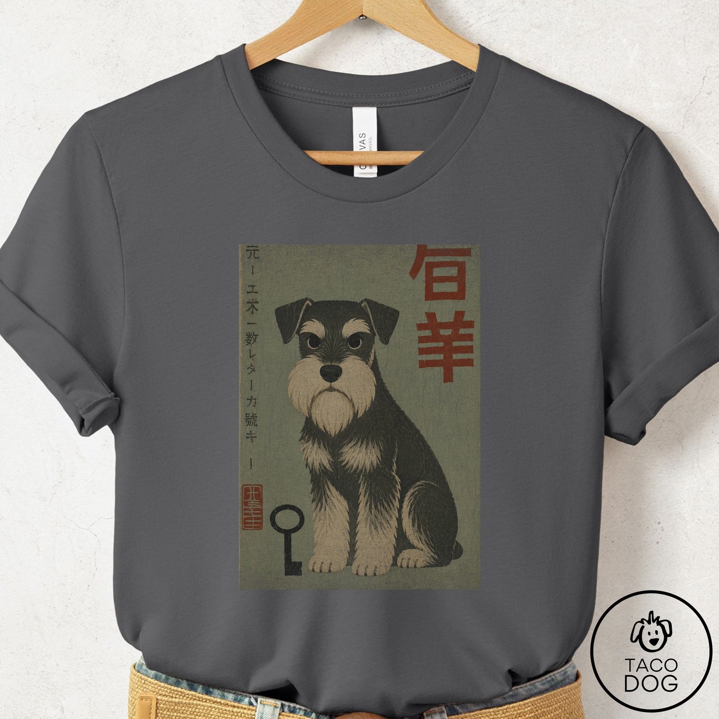 Schnauzer Matchbox T-Shirt Asphalt Taco-Dog