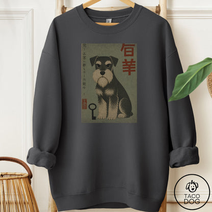 Schnauzer Matchbox Sweatshirt Charcoal Taco-Dog