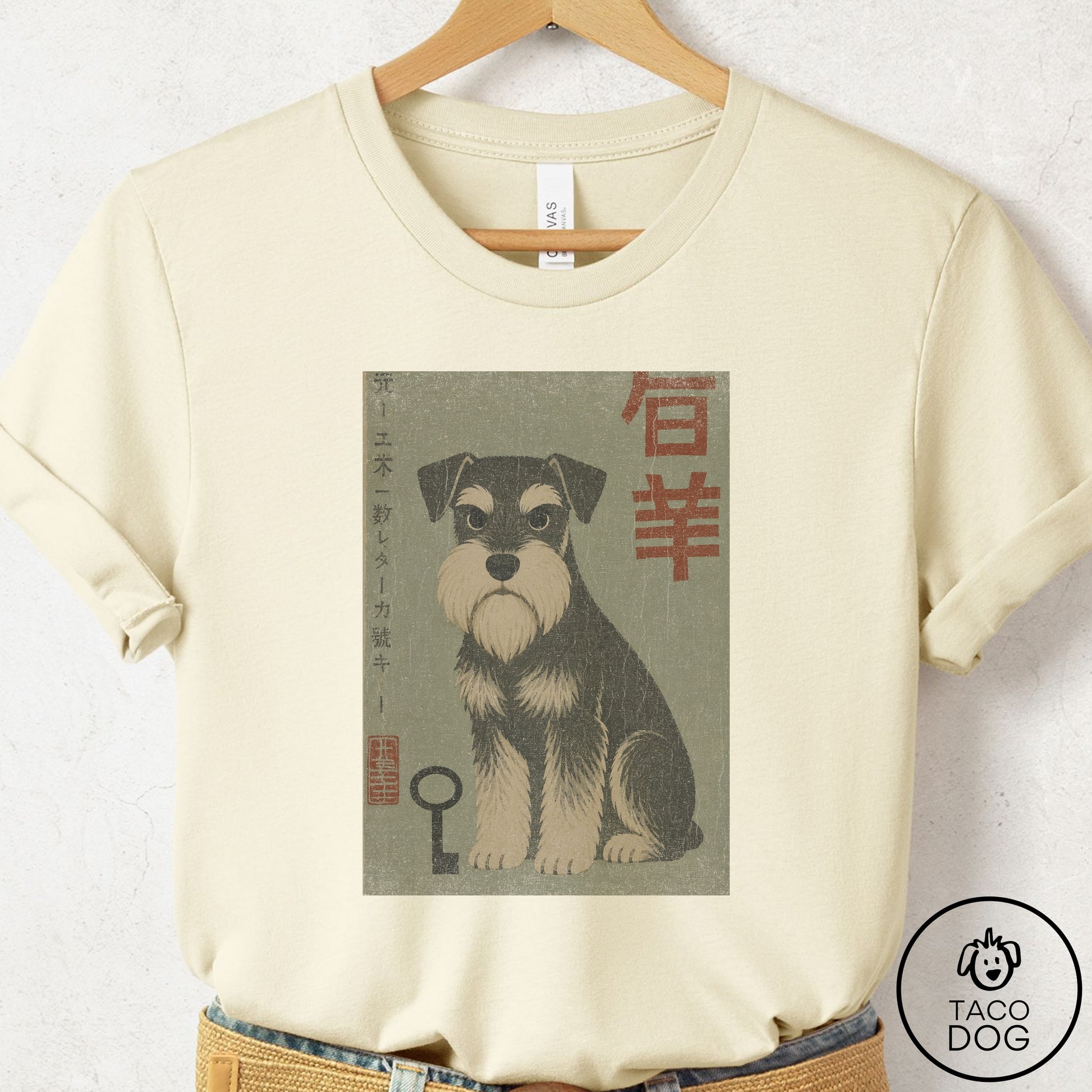Schnauzer Matchbox T-Shirt Natural Taco-Dog