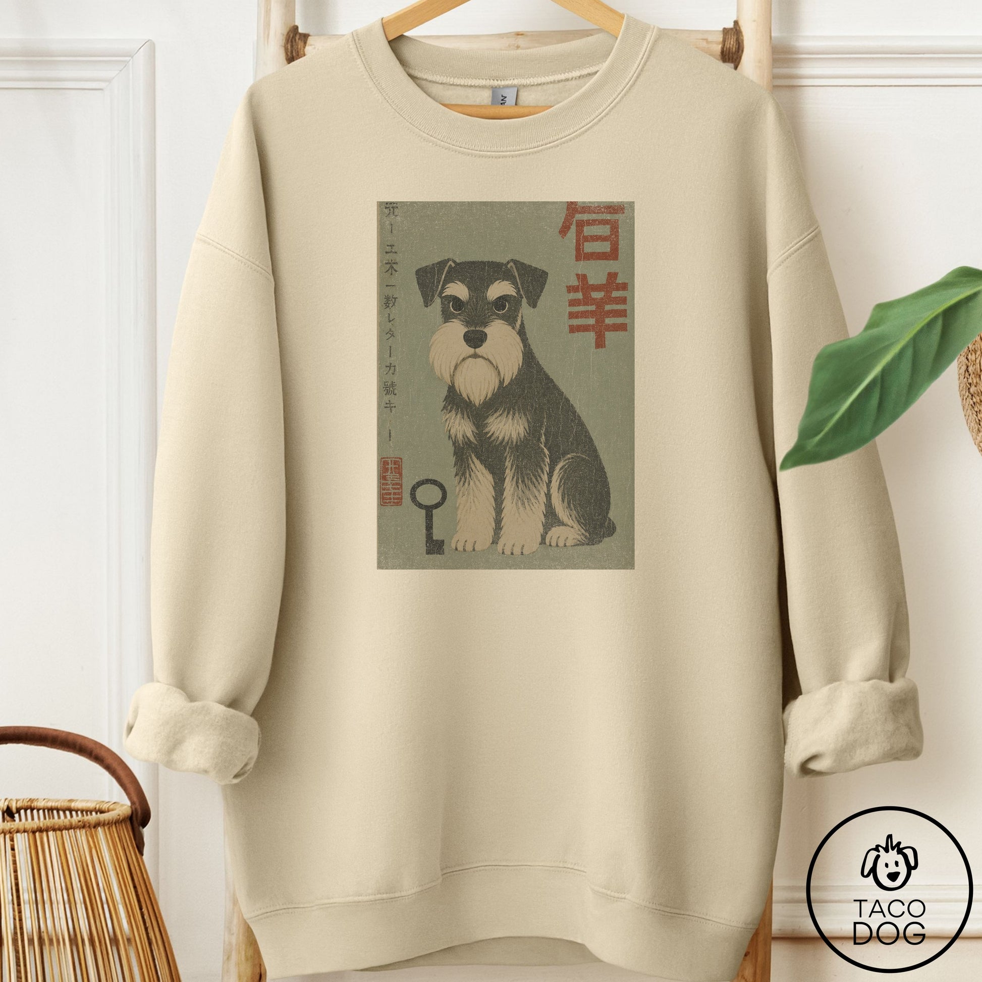 Schnauzer Matchbox Sweatshirt Sand Taco-Dog