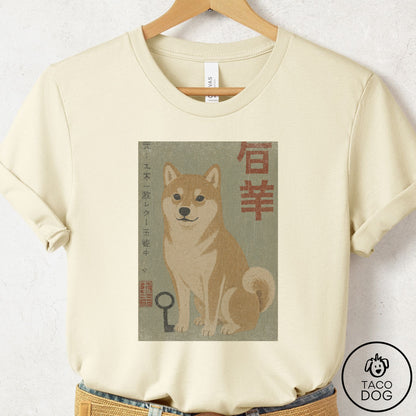 Shiba Inu Matchbox T-Shirt Natural Taco-Dog