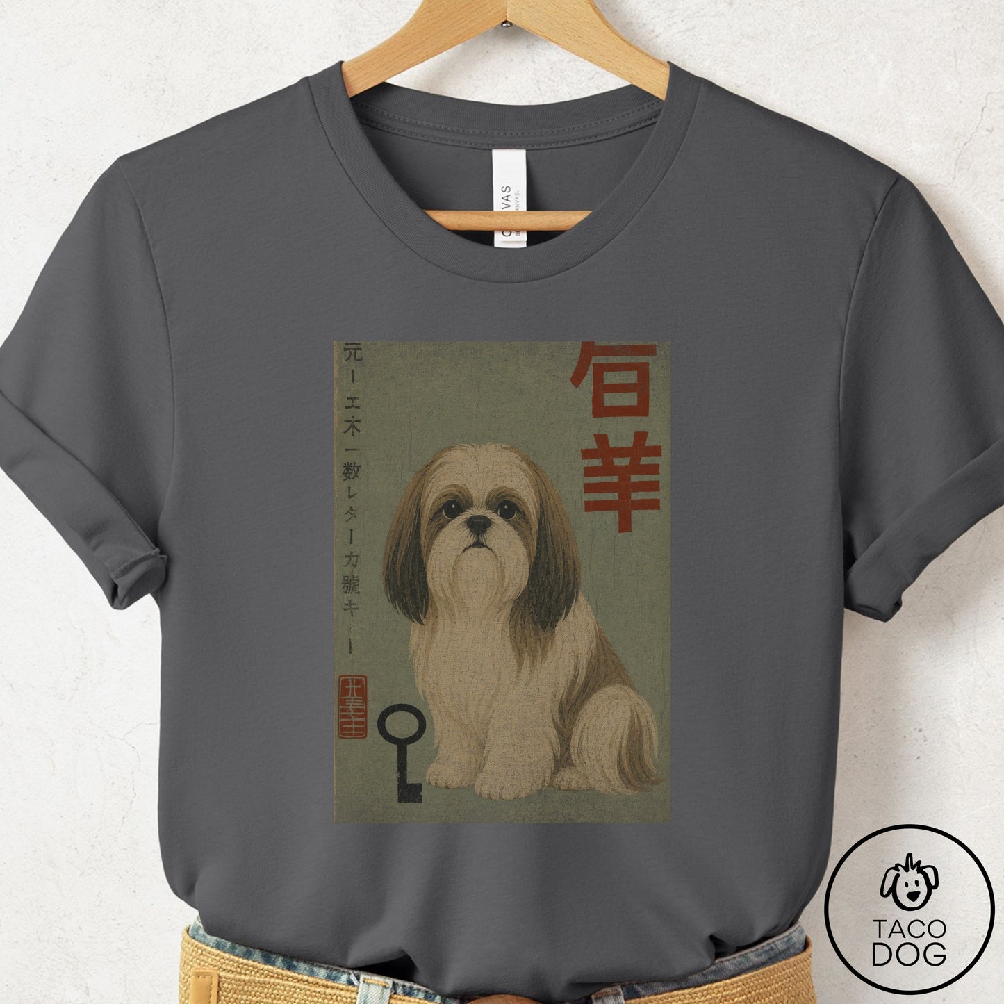 Shih Tzu Matchbox T-Shirt Asphalt Taco-Dog