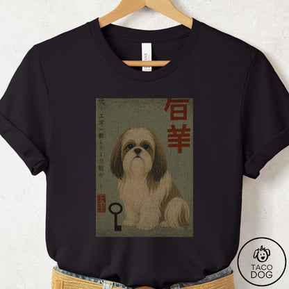 Shih Tzu Matchbox T-Shirt Black Taco-Dog