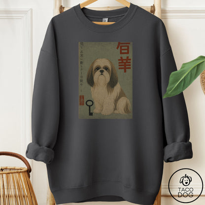 Shih Tzu Matchbox Sweatshirt Charcoal Taco-Dog