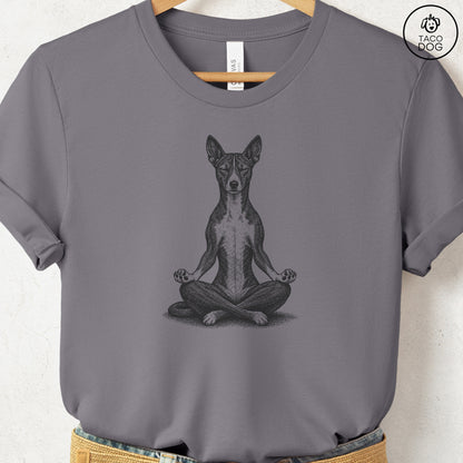 Basenji Meditate T-Shirt Storm Taco-Dog