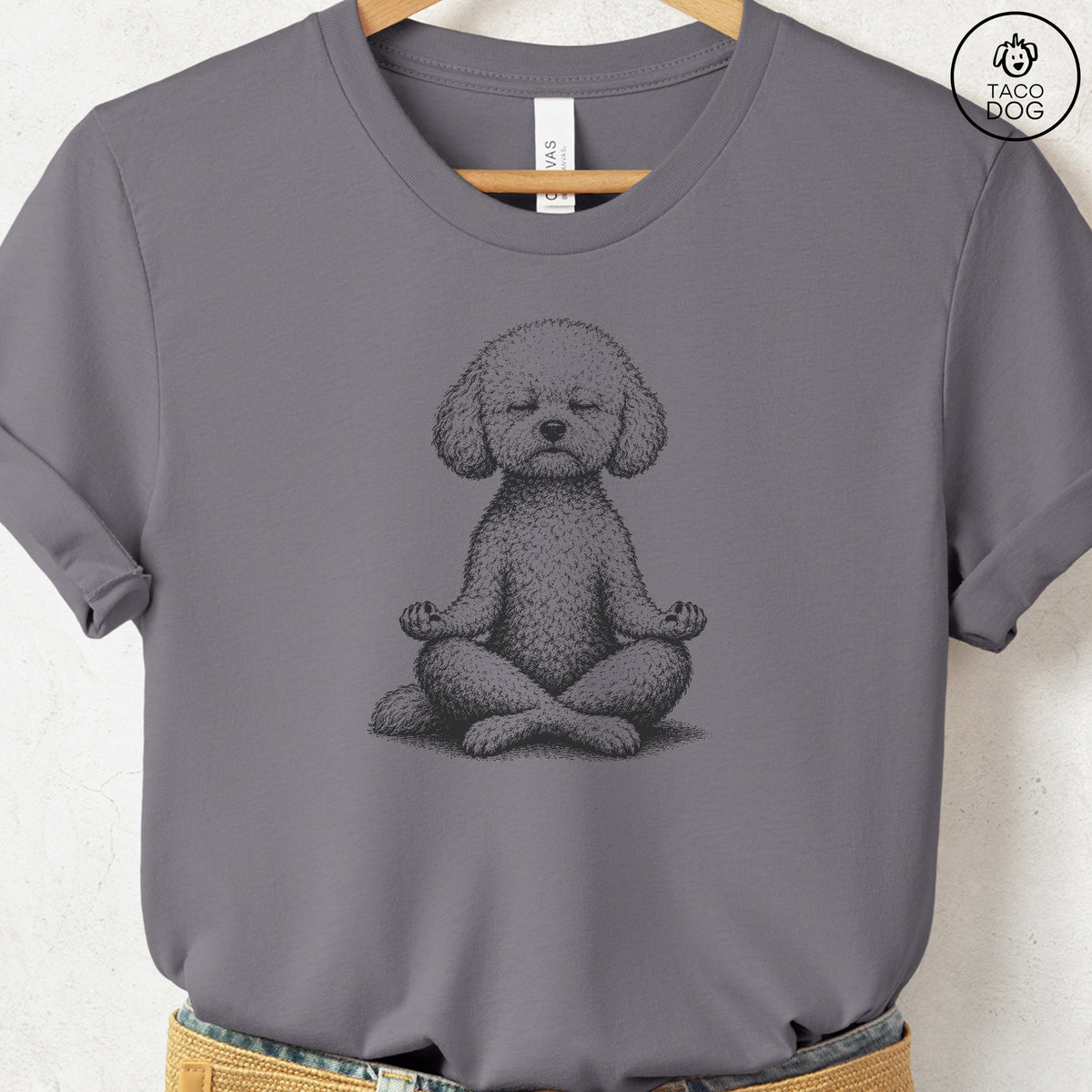 Bichon Frise Meditate T-Shirt Storm Taco-Dog
