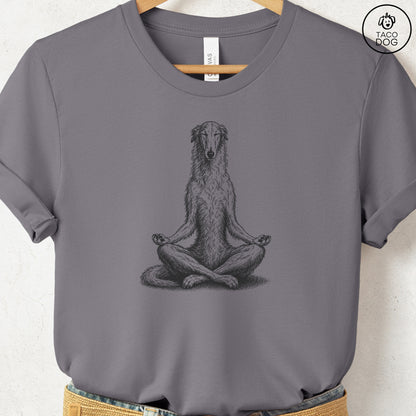 Borzoi Meditate T-Shirt Storm Taco-Dog