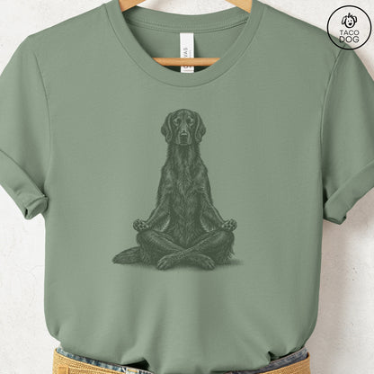 Flat-Coated Retriever Meditate T-Shirt Sage Taco-Dog