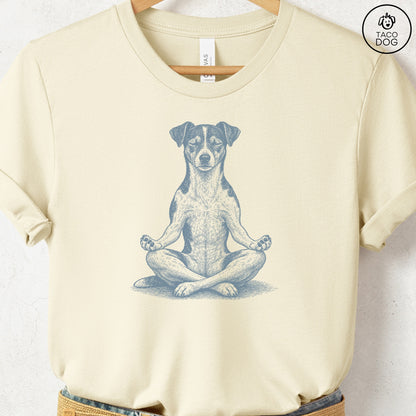Jack Russell Meditate T-Shirt Natural Taco-Dog