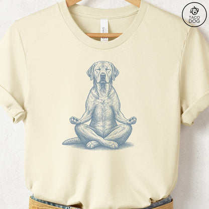 Labrador Retriever Meditate T-Shirt Natural Taco-Dog