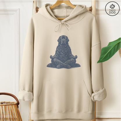 Newfoundland Meditate Hoodie Sand Taco-Dog
