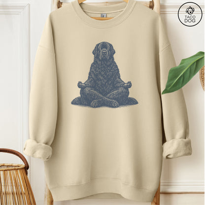 Newfoundland Meditate Sweatshirt Sand Taco-Dog