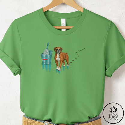Boxer Mop T-Shirt Leaf Taco-Dog