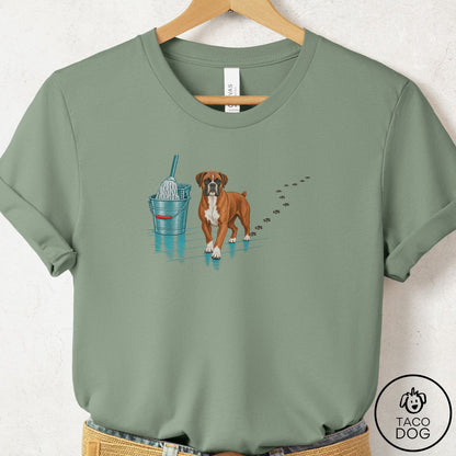 Boxer Mop T-Shirt Sage Taco-Dog