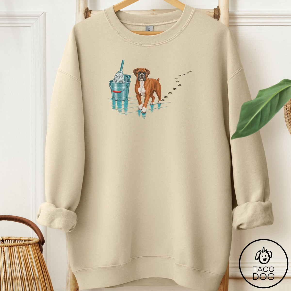 Boxer Mop Sweatshirt Sand Taco-Dog