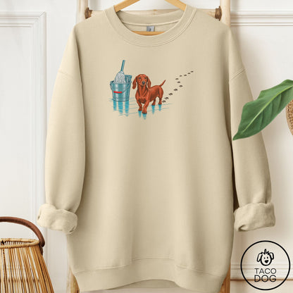 Dachshund Mop Sweatshirt Sand Taco-Dog