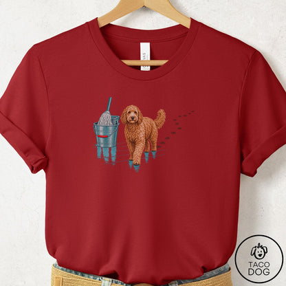 Doodle Mop T-Shirt Canvas Red Taco-Dog