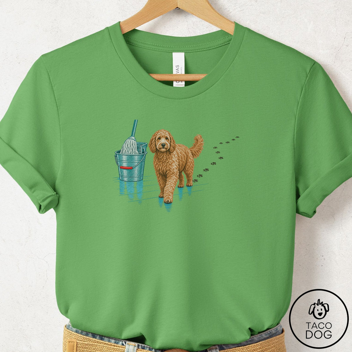Doodle Mop T-Shirt Leaf Taco-Dog