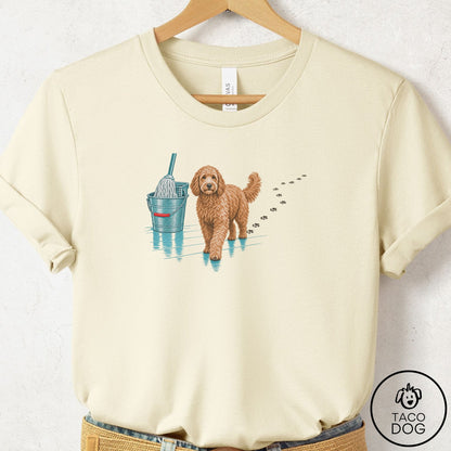 Doodle Mop T-Shirt Natural Taco-Dog
