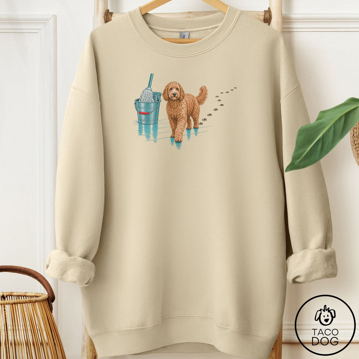Doodle Mop Sweatshirt Sand Taco-Dog