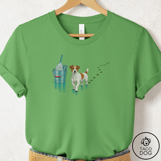 Jack Russell Mop T-Shirt Leaf Taco-Dog