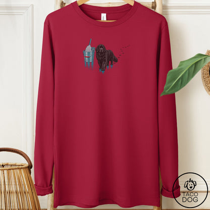 Newfoundland Mop Long Sleeve Tee Cardinal Taco-Dog