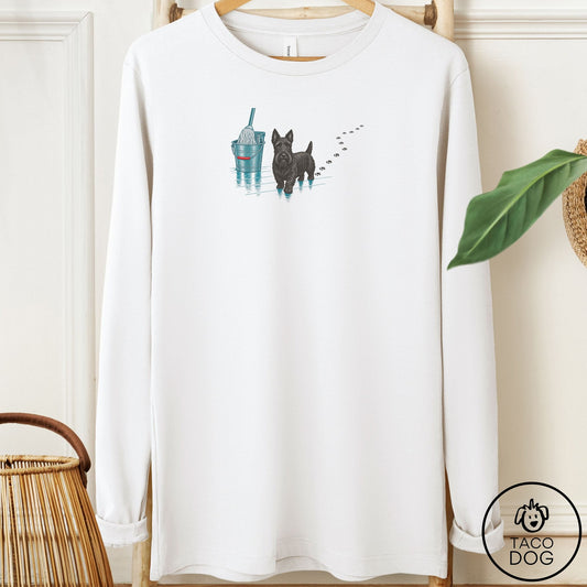 Scottie Mop Long Sleeve Tee White Taco-Dog