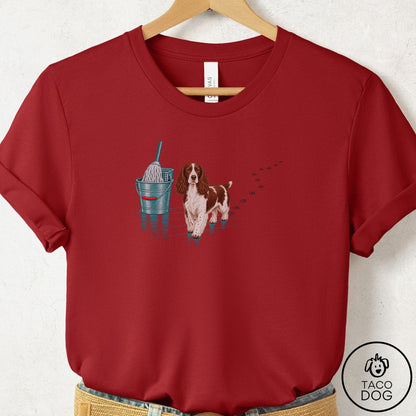 Springer Spaniel Mop T-Shirt Canvas Red Taco-Dog