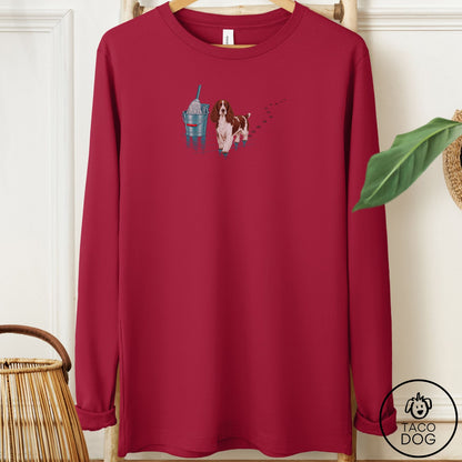 Springer Spaniel Mop Long Sleeve Tee Cardinal Taco-Dog