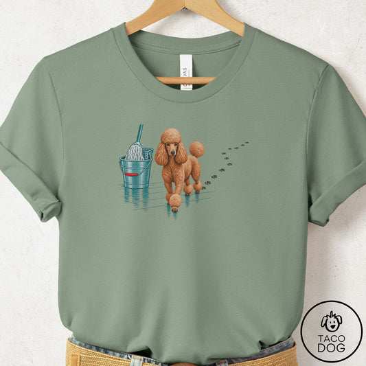 Poodle Mop T-Shirt Sage Taco-Dog