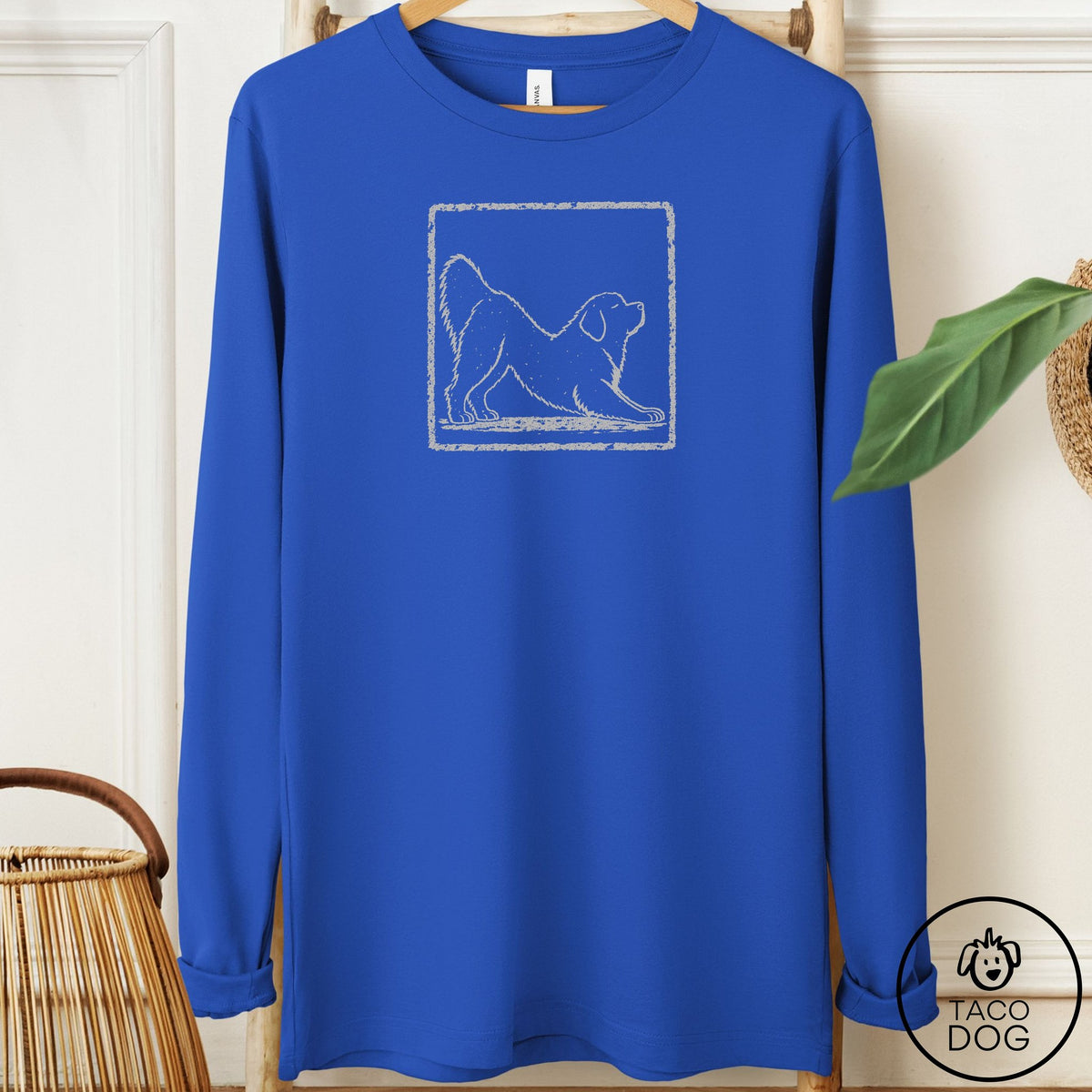 Newfoundland Morning Stretch Long Sleeve Tee True Royal Taco-Dog