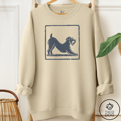 Schnauzer Morning Stretch Sweatshirt Sand Taco-Dog