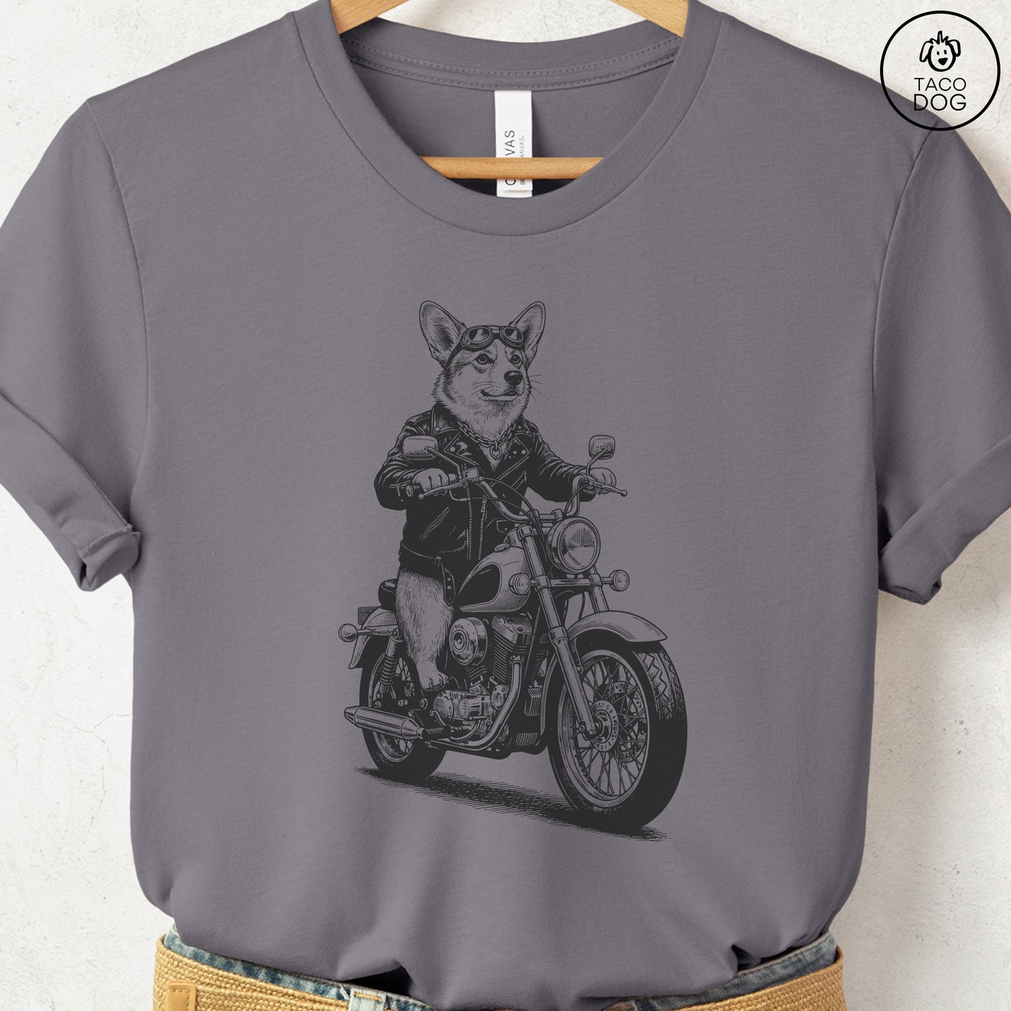 Corgi Motorbike T-Shirt Storm S Taco-Dog