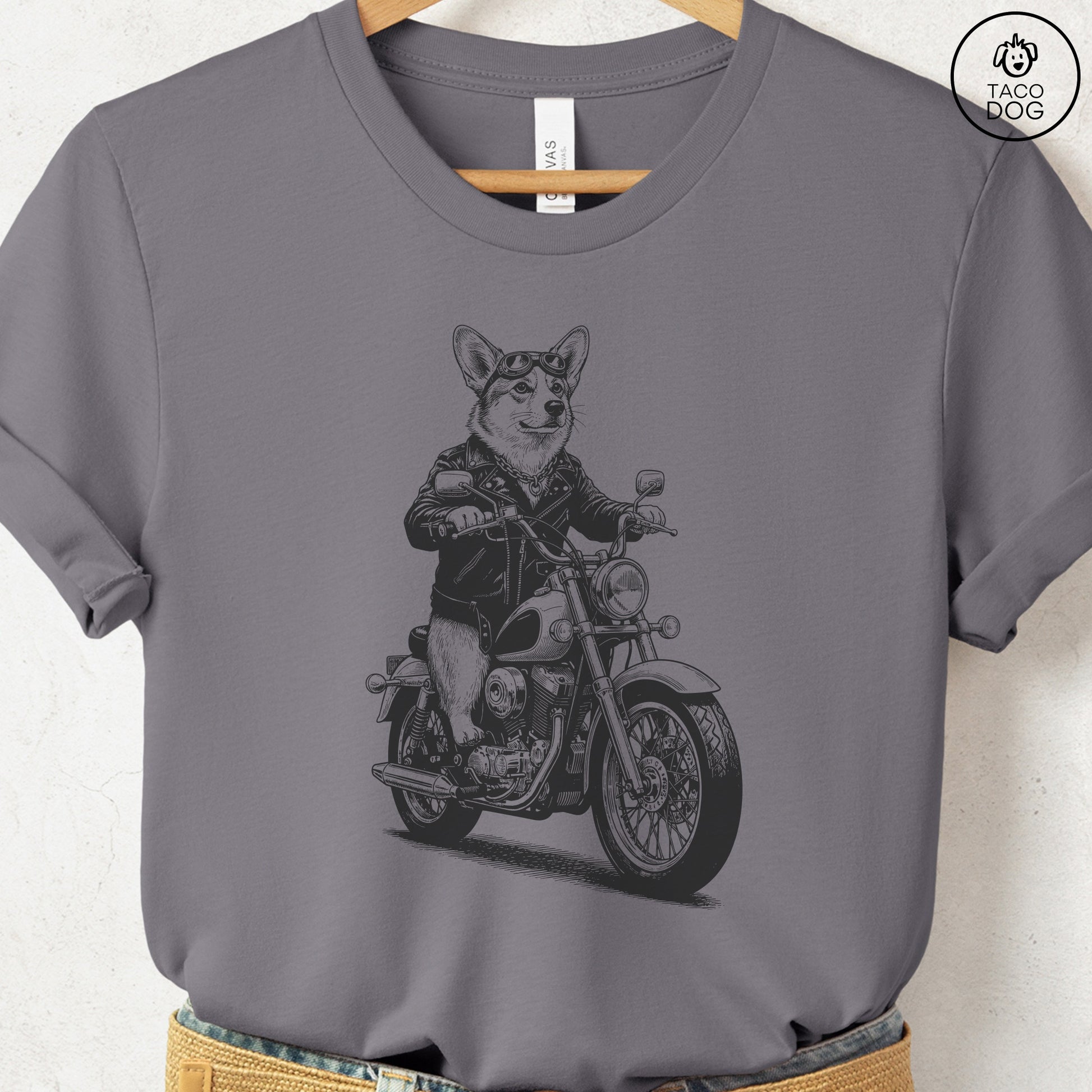 Corgi Motorbike T-Shirt Storm S Taco-Dog