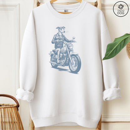 Italian Greyhound Whippet Motorbike Sweatshirt Taco-Dog