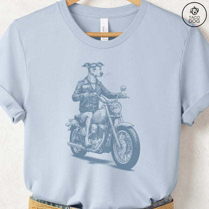 Italian Greyhound Whippet Iggy Motorbike T-Shirt Taco-Dog