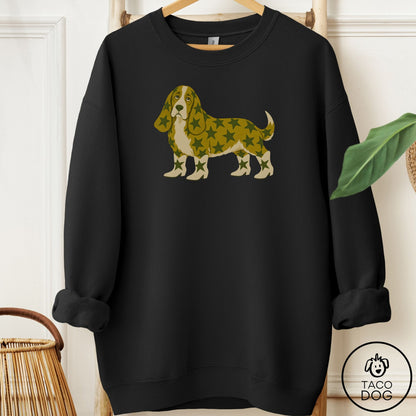 Basset Hound My Stars Sweatshirt Black Taco-Dog